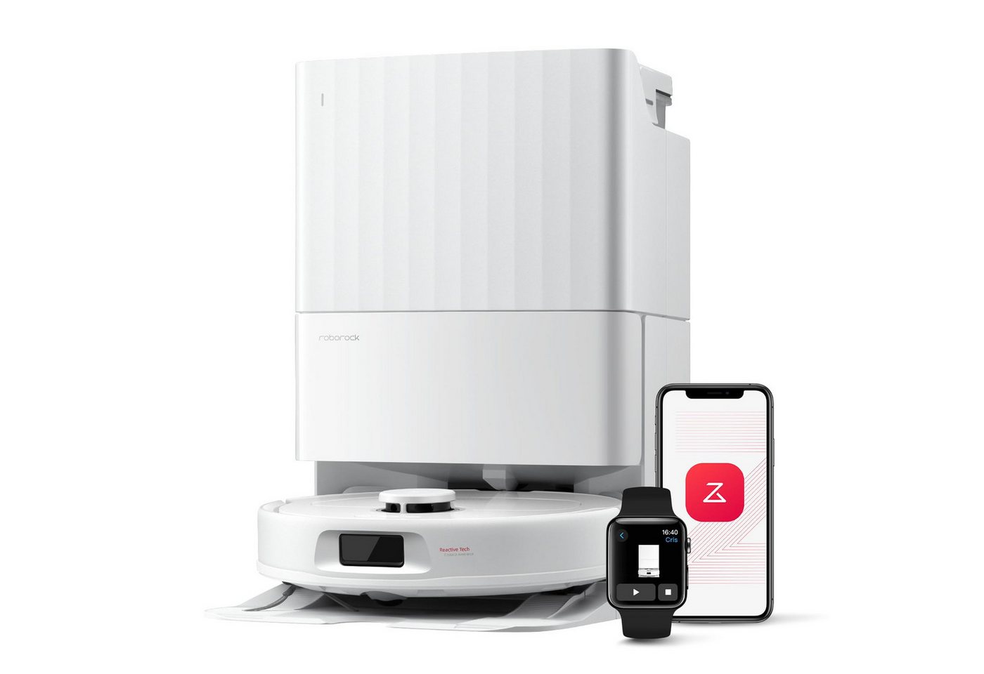 Roborock Saugroboter QV 35A mit Wischfunktion(Upgrade von Qrevo/Qrevo Plus), Reactive Tech-Hindernisvermeidung, Anti-Verfilzungs-Seitenbürste, PreciSense-LiDAR-Navigation, 8000 Pa von Roborock