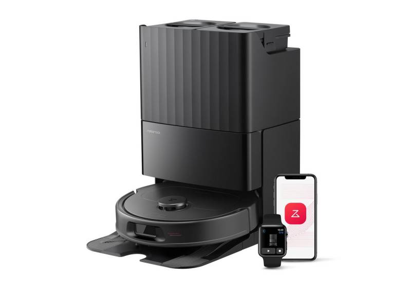 Roborock Saugroboter QV 35S (Upgrade von Qrevo Plus)Saugkraft Saugroboter mit Wischfunktion, Anti-Tangle-Bürsten, Anhebbare Schleudermopps, Intelligente Hindernisvermeidung, 10.000 Pa HyperForce Saugkraft,Multifunktions-Dockingstation von Roborock