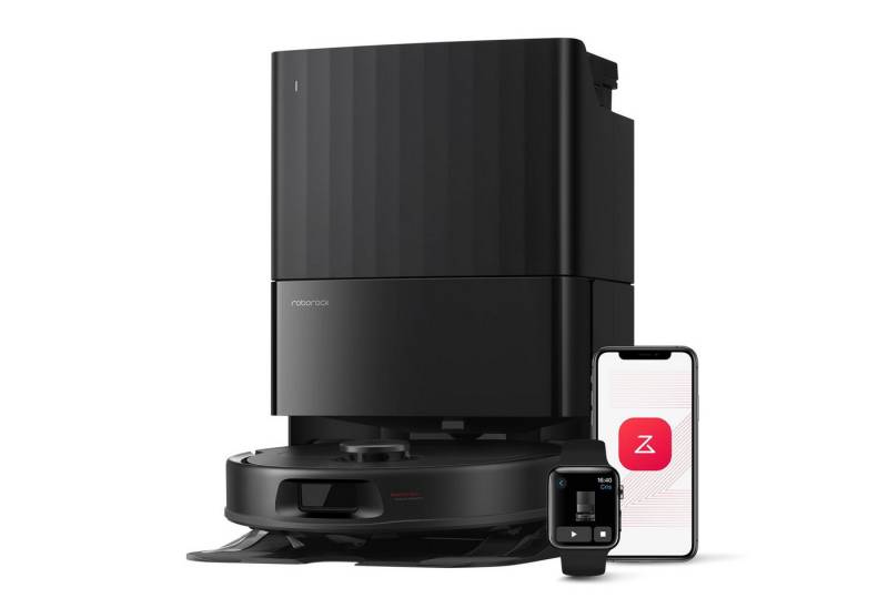 Roborock Saugroboter Qrevo pro, FlexiArm Design™ Kantenwischsystem, All-in-One-Dock, 7000 Pa, Warmlufttrocknung, Zwei rotierende Mopps, Smarte Vorschläge für Sperrzonen, 60°C-Heißwasser-Moppwäsche, Intelligentes Waschen und Wischen, 98,8% Ecken und Kantenreinigung von Roborock
