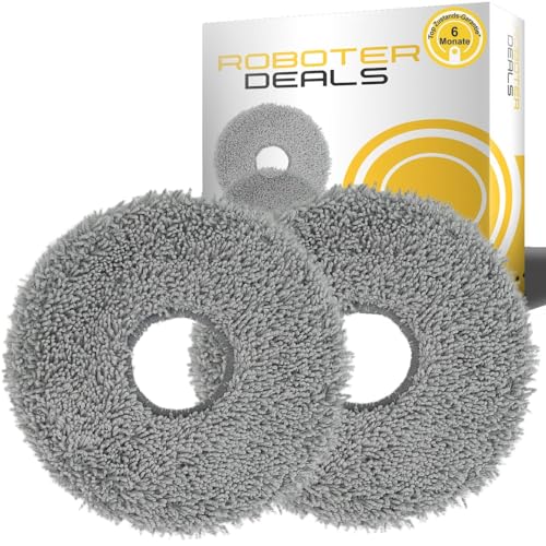Roboter Deals - Mikrofaserpads, Wisch-Mopps, Ersatzpads (2 Stück) für Dreame L20 Ultra Complete Staubsaugroboter. 100% passend und bestes Mikrofaser. von Roboter Deals