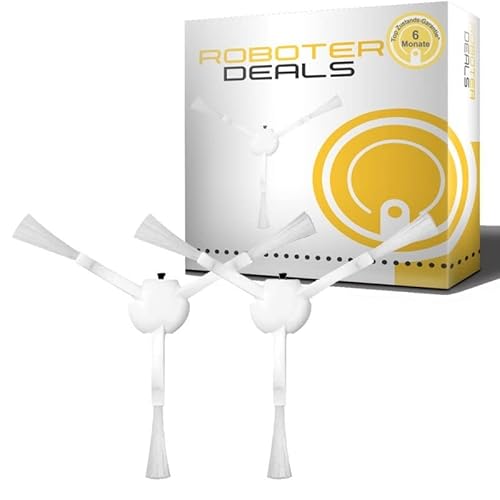 Roboter Deals - Seitenbürsten, Ersatzbürsten, Pinsel (2 Stück) für Xiaomi X20 Plus. 100% passgenau, geprüft Saugroboter Werkstatt. von Roboter Deals
