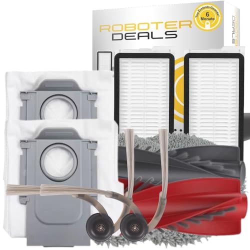 Roboter Deals - Zubehör Set, Ersatzteile Kit für Roborock Q Revo Curv (1x Hauptbürste, 2X Filter, 2X Pad, 2X Seitenbürste, 2X Staubbeutel) von Roboter Deals
