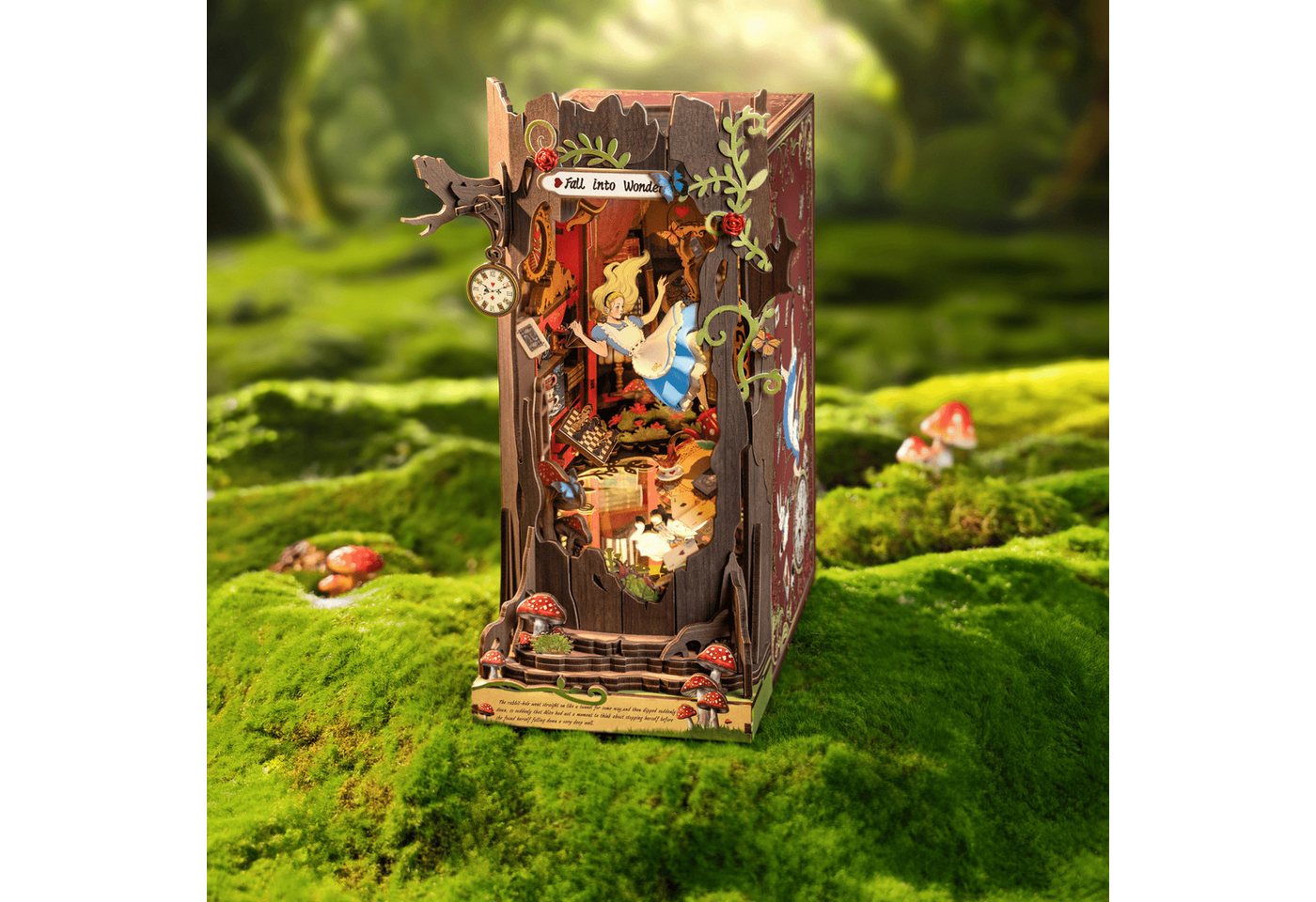 Robotime Buchstütze Robotime Alice Adventure Book Nook Diorama Robotime Buchstütze Robotime Alice Adventure Book Nook Diorama von Robotime