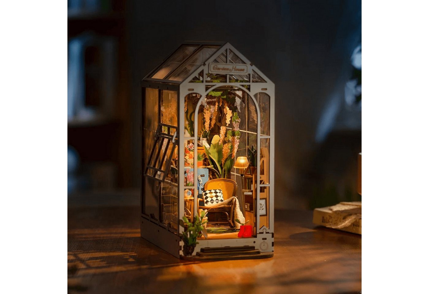 Robotime Buchstütze Robotime Gartenhaus, Rolife Diorama Robotime Buchstütze Robotime Gartenhaus, Rolife Diorama von Robotime