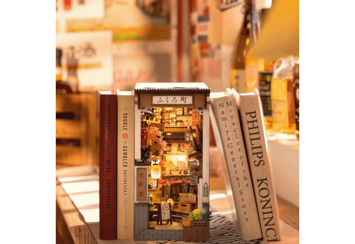 Robotime Buchstütze Robotime Sakura Wine Alley Book Nook Diorama von Robotime