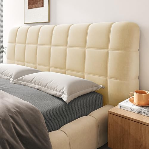 RobustWeg Bett Kopfteil Bezug,Staubdicht Bettkopfteil Hussen,Stretch Kopfteilbezug FüR Bett,Leicht Abzudecken Und Zu Entfernen,FüR Gepolsterte,Kopfteil,Boxspringbett von RobustWeg