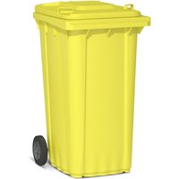 Kunststoff-Mülltonne mit Rollen, 240 Liter, gelb von Jungheinrich PROFISHOP