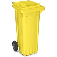 Kunststoff-Mülltonne mit Rollen, 80 Liter, gelb von Jungheinrich PROFISHOP