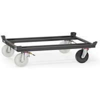 fetra® Paletten-Fahrgestell, Polyamid-Räder, 1 elektr. leitfähig, Tragkraft 1.050 kg, à 1.210 x 810 mm, anthrazitgrau von fetra®