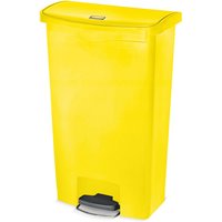 Tret-Abfallbehälter Rubbermaid Slim Jim® mit Pedal an der Breitseite, Kunststoff, 30 l, gelb von Rubbermaid®