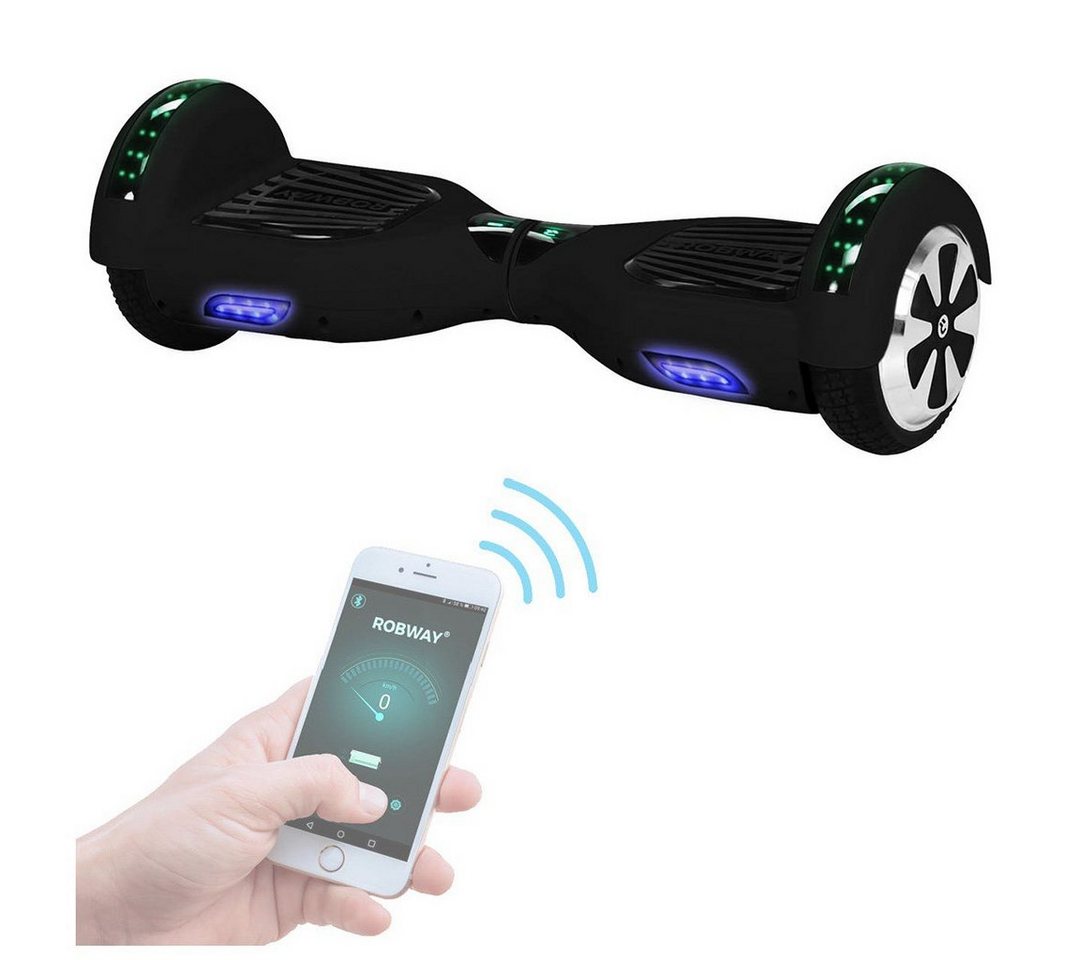 Robway Balance Scooter Hoverboard W1 inkl. Samsung Akku 6.5” inkl. integrierte Lautsprecher, 700,00 W, 15,00 km/h, (1 tlg), Self-Balance-Scooter - Bluetooth - Robway App - LED - Gyrosensoren von Robway