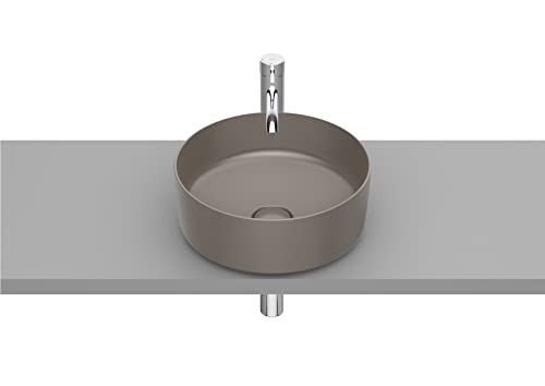 Roca, INSPIRA,ROUND - FINECERAMIC® Waschtisch auf Arbeitsplatte, Kaffeefarben, 370 mm x 370 mm x 140 mm, A327523000 von Roca