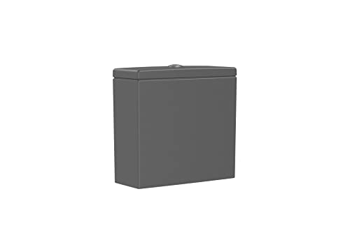 Roca A341520640 Inspia Square Spülkasten mit Doppelentladung, 4,5/3L mit unterer Stromversorgung, Farbe Onix, Onyx von Roca