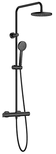 Roca A5A9F18NB0 Victoria BASIC, Thermostatische Duschsäule, neue Ausführung, Mattschwarz von Roca