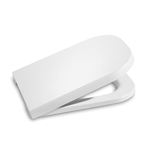 Roca The Gap A80173200B Supralit Kompakter WC-Sitz, Original Toilettendeckel mit Absenkautomatik, robuster Ersatz-Toilettensitz, Weiß, A80173200B von Roca