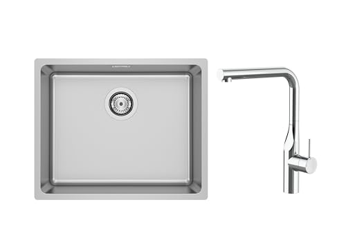 Roca A870PD050G Set Einbauspüle Roma 54 x 44 und Mischbatterie Glera von Roca