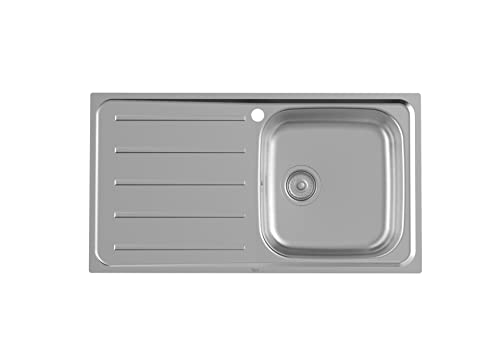 Roca A874801A01 Spülbecken 1 Schüssel 1 Abtropfgestell links Victoria 80 EI, Edelstahl von Roca