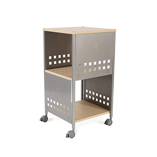 Rocada | Bürowagen mit Rollen | Rollcontainer mit 2 Regale | Multifunktions-Trolley, für Catering, Lagerung, audiovisuelle Präsentationen, 45x86x45 cm - Buche von Rocada