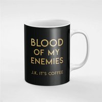 Blut Meiner Feinde, Nur Ein Scherz Der Kaffee Schwarz & Gold Keramik Tee Tasse Geschenk Für Ihn/Sie Freund Kollegen | Mug16 von RoccoDesignsStudio