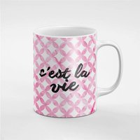 C " Est La Vie Rosa Französisch Zitat Keramik Kaffee Tee Tasse Geschenk Für Ihn/Ihre Freundin Mitarbeiter | Mug148 von RoccoDesignsStudio