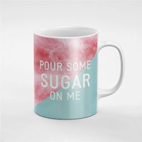 Gießen Sie Etwas Zucker Auf Mir Mintgrün & Pink Süß Keramik Kaffee Tee Tasse Geschenk Für Ihn/Ihre Freundin Mitarbeiter | Mug124 von RoccoDesignsStudio