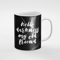 Hallo Dunkelheit Meinen Alten Freund Schwarzen Weichen Stoff Kaffee Tee Tasse Geschenk Für Ihn/Sie Kollegen | Mug44 von RoccoDesignsStudio