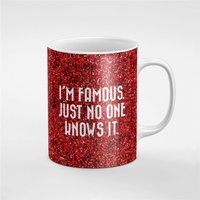 Ich Bin Berühmt Nur Niemand Weiß Es Glitter Keramik Kaffee Tee Tasse Geschenk Für Ihn/Ihre Freundin Mitarbeiter | Mug287 von RoccoDesignsStudio