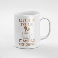 Liebe Ist in Der Luft, Es Riecht Nach Kaffee Keramik Tee Tasse Geschenk Für Ihn/Ihre Freundin Mitarbeiter | Mug84 von RoccoDesignsStudio