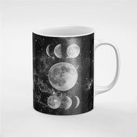 Mond Phasen Lunar Galaxie Sterne Keramik Kaffee Tee Tasse Geschenk Für Ihn/Ihre Freundin Mitarbeiter | Mug290 von RoccoDesignsStudio