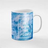 Nur Gehen Mit Dem Fluss Ozean Wellen Keramik Kaffee Tee Tasse Geschenk Für Ihn/Ihre Freundin Mitarbeiter | Mug261 von RoccoDesignsStudio