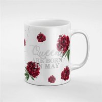 Rote Blumen Qeens Sind Geboren Marmor Kann Elegant Keramik Kaffee Tee Tasse Geschenk Für Ihn/Ihre Freundin Mitarbeiter | Mug112 von RoccoDesignsStudio