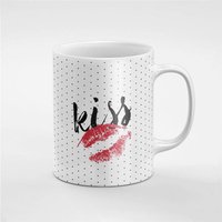 Rote Lippen Elegant Edel Kaffee Tee Tasse Geschenk Für Ihn Zu Küssen/Ihr Freund Kollegen | Mug76 von RoccoDesignsStudio
