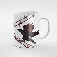 Schwarzer Rabe Auf Draht Keramik Kaffee Tee Tasse Geschenk Für Ihn/Ihre Freundin Mitarbeiter | Mug184 von RoccoDesignsStudio