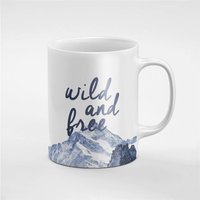 Snowy Mountains Wild Und Frei Keramik Kaffee Tee Tasse Geschenk Für Ihn/Ihre Freundin Mitarbeiter | Mug153 von RoccoDesignsStudio