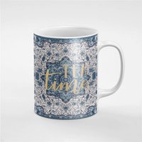 Tee Zeit Blau Floralen Ornamenten Keramik Kaffee Tasse Geschenk Für Ihn/Ihre Freundin Mitarbeiter | Mug132 von RoccoDesignsStudio