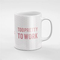 Too Pretty To Work Rose Gold Blumen Keramik Kaffee Tee Tasse Geschenk Für Ihn/Ihre Freundin Mitarbeiterin | Tasse109 von RoccoDesignsStudio