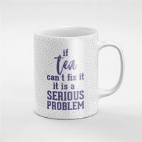 Wenn Tee Nicht Beheben Kann, Ist Es Ein Ernstes Problem Lila Punkten Keramik Kaffee Tasse Geschenk Für Ihn/Ihre Freundin Mitarbeiter | Mug136 von RoccoDesignsStudio