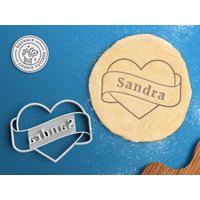 Benutzerdefinierte Herz-Ausstechform - Liebes-Ausstechform Verlobungsgeschenk Hochzeitsbevorzugung Personalisiertes Herz Cookies Valentines Old von RochaixCookieCutters