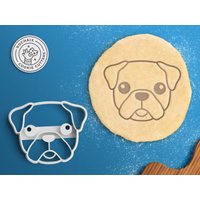 Mops-Ausstecher - Personalisierte Mops-Ausstechform Benutzerdefinierte Mops-Gesicht-Ausstechform von RochaixCookieCutters