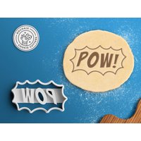 Superhelden-Ausstechform - Pow Comic-Ausstechform Comic-Buch-Geek-Geschenk von RochaixCookieCutters