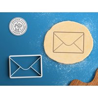 Umschlag Ausstechform - Briefumschlag Briefkasten Büro E-Mail Valentinstag Geschenk Liebesbrief Herz von RochaixCookieCutters