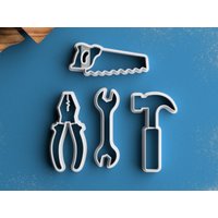 Werkzeug-Ausstechform-Set - Mechaniker-Geschenk-Schraubenschlüssel-Hammer-Ausstechform von RochaixCookieCutters