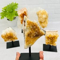 Citrin Kristallcluster Auf Metallständer Golden Amethyst von RockParadise