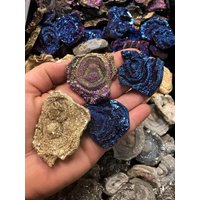 Galaxy Kristall Druzy Titan Chalcedon Scheibe - Erstaunliche Free Form Druzy | Rk35B14 von RockParadise