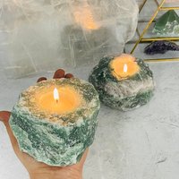 Grün Quarz Kristall Kerzenhalter - Erstaunliche Kerze Teelicht Grün Quarz Kristall Kerzenhalter - Erstaunliche Kerze Teelicht von RockParadise