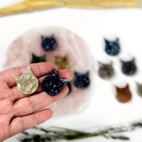 Natürliche Druzy Crystal Cat - Kitty Cabochon von RockParadise