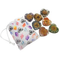 Orgon Herz Chakra Kristalle Steine - Dicke Herzförmige Herzen Set Metaphysisch Meditation Absicht Draht von RockParadise