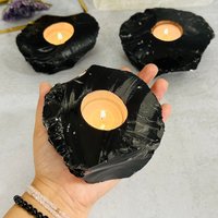 Schwarzer Obsidian Kristall Kerzenhalter - Erstaunliche Kerze Teelicht Schwarzer Obsidian Kristall Kerzenhalter - Erstaunliche Kerze Teelicht von RockParadise