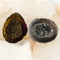 Titan Behandelt Geode Hälften Mit Druzy - Unikat Sie Wählen | Rk200B42-2 von RockParadise