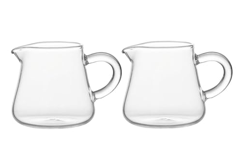 RockTrend Simple Clear Heat Resistant Transparent Glass Mini Coffee Pot Creamer Pitcher, Set of 2 von RockTrend